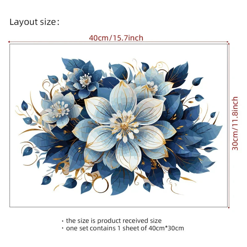 1PCS Plants flowers Wall Stickers Home Decoration Decals Flower Bathroom Bedroom Sticker Self Adhesive Removeble Mural wallpaper (Online Order Only)