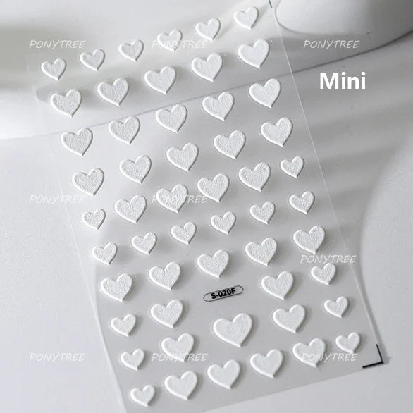 Black Punk Star Heart Laser Stroke Dark Wind Sexy Water Droplet Delicate Adhesive Nail Art Decorations Stickers Manicure Decals (ONLINE ORDER ONLY)