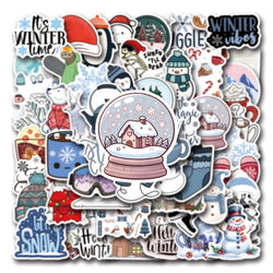 Christmas Snowman Stickers for Phone, Laptop, Luggage, Skateboard - 10/30/55PCS (ONLINE ORDER ONLY)