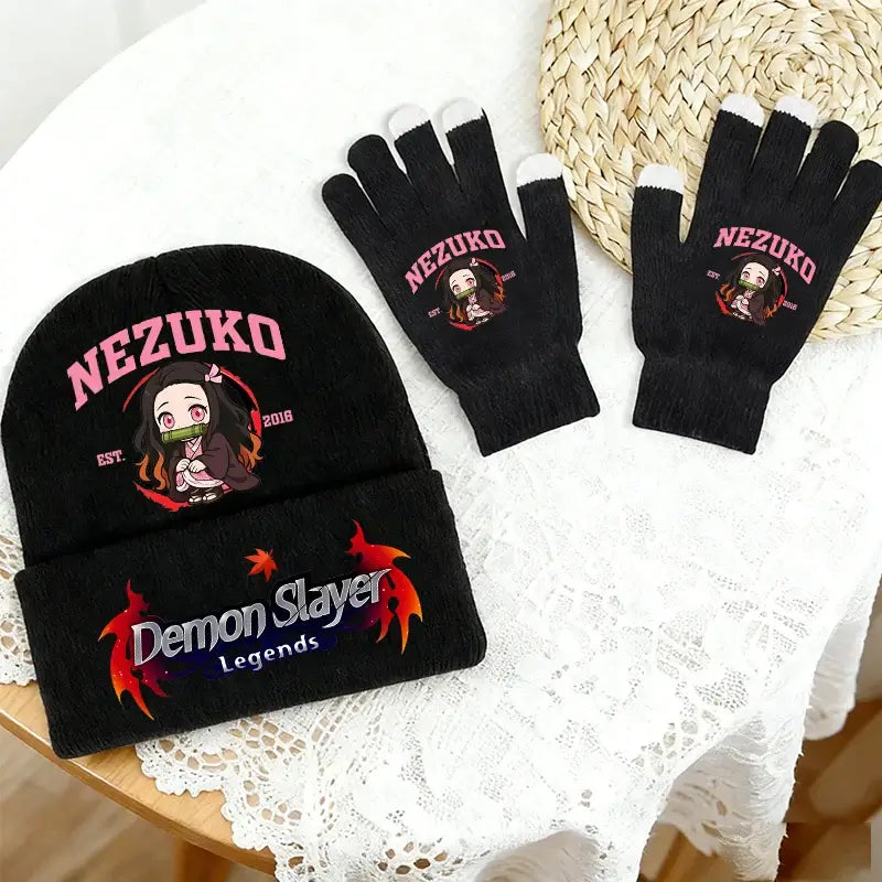 Demon Slayer Hat Gloves Set: Tanjiro Winter Knit Kit (ONLINE ORDER ONLY)