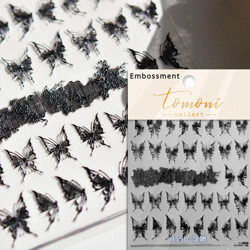 Halloween Ghost Pumpkin Bat Coffin Cat Spider Demon Jelly Self Adhesive Nail Art Sticker Terrifying Candy Candle Manicure Decals (ONLINE ORDER ONLY)