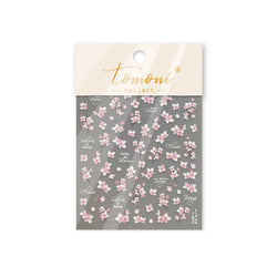 Flowers Blooming Cherry Blossom Sakura Living Peach Branch 5D Soft Relief Spring Adhesive Nail Art Sticker Chic Manicure Decals (ONLINE ORDER ONLY)