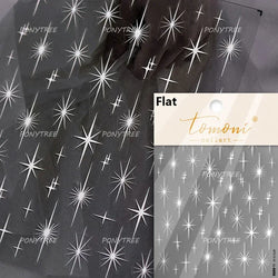 Chic Colourful Star Moon Curved Line Arc Necklace Love Heart Hanging in The Air Cherry Adhesive Nail Art Stickers Manicure Decal (Online Order Only)