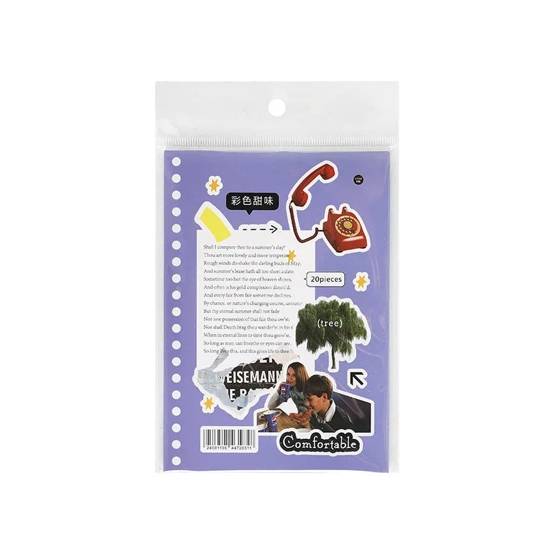 20 Sheets Future Expectation Series Stickers Book Scrapbooking Journal Creative Stationery DIY Decorative Stickers Aesthetic (ONLINE ORDER ONLY)