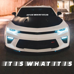 Text It Is What It Is for Car Sticker Decoration Windshield Banner Individuation External Accessories Waterproof Vinyl Decals (ONLINE ORDER ONLY)