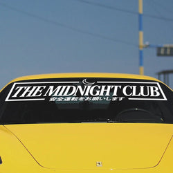 JDM The Midnight Car Sticker Windshield Banner Night Run Sport Competition Style Waterproof Sunscreen Decorative Vinyl Decals (ONLINE ORDER ONLY)