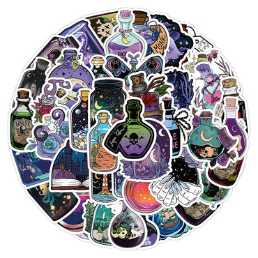 10/30/50pcs Cool Gothic Horror Magic Graffiti Stickers Decals Kids Toys Guitar Laptop Fridge Phone Cartoon Waterproof Sticker (Online Order Only)