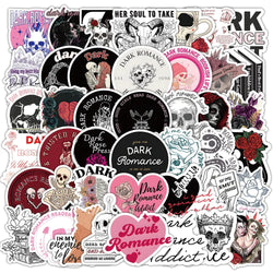 10/50/100Pcs Cool Dark Romance Reader Skull Stickers DIY Scrapbook Notebook Diary Guitar Skateboard Luggage Graffiti Sticker Toy (Online Order Only)