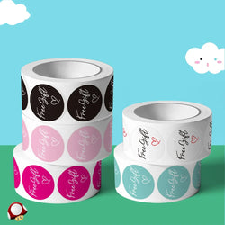 500/rolls Thank you Gift stickers Free Gift box packaging decoration Self-adhesive label Office stationery (ONLINE ORDER ONLY)