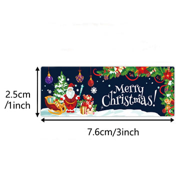 120pcs/roll Merry Christmas Package Seal Stickers Xmas Tree Snowman Santa Claus Gifts Wrapping Decals Decoration Label (Online Order Only)