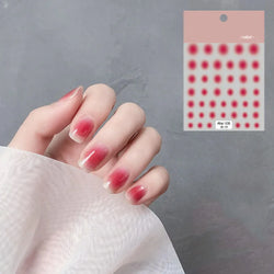 3D Blush Gradient Nail Art Stickers 12-Colors Aha Self-adhesive Rainbow Jelly Slider Japanese Style Translucent Gel Polish Wraps (ONLINE ORDER ONLY)