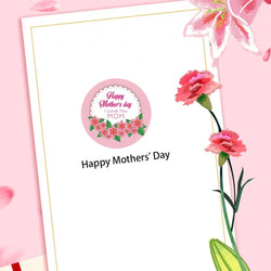 100-500pcs New Round Shape 100pcs Happy Mother's Day Gifts Label Sticker Kraft Happy Birthday Gifts Label Tag (ONLINE ORDER ONLY)
