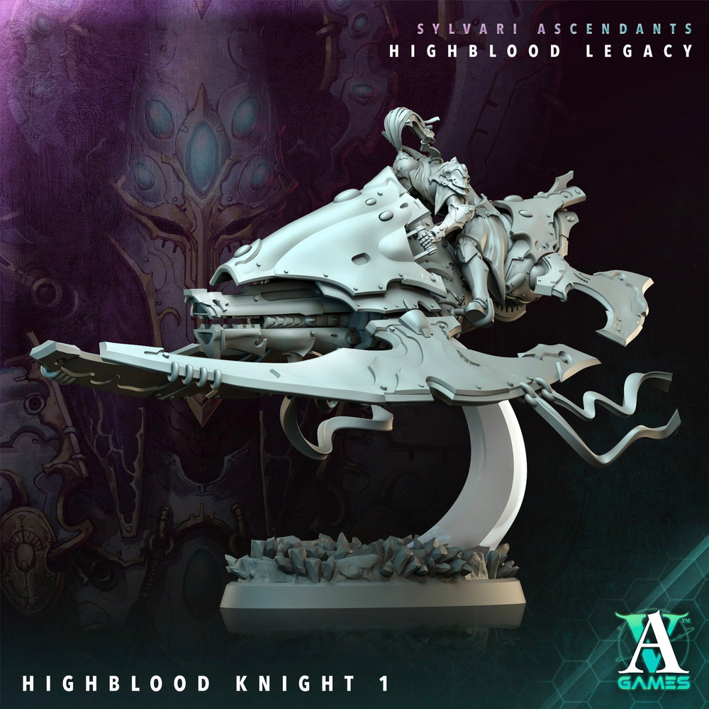 3D Printed Archvillain Games Highblood Knight Sylvari Ascendants Highblood Legacy Archvillain Society Vol XXXV 28 32mm D&D (Online Only)