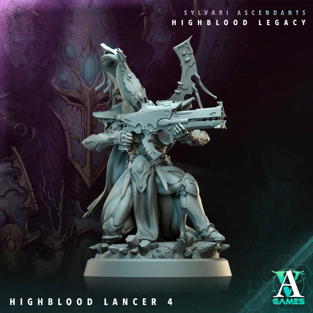 3D Printed Archvillain Games Highblood Lancer Sylvari Ascendants Highblood Legacy Archvillain Society Vol XXXV 28 32mm D&D (Online Only)