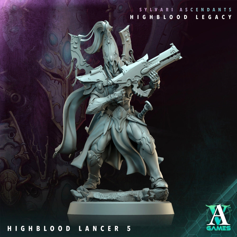 3D Printed Archvillain Games Highblood Lancer Sylvari Ascendants Highblood Legacy Archvillain Society Vol XXXV 28 32mm D&D (Online Only)
