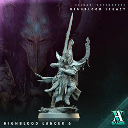 3D Printed Archvillain Games Highblood Lancer Sylvari Ascendants Highblood Legacy Archvillain Society Vol XXXV 28 32mm D&D (Online Only)