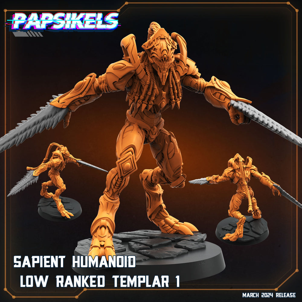 3D Printed Papsikels Sapient Humanoid Low Ranked Templars MARCH 2025 CYBERPUNK 28mm 32mm (Online Only)