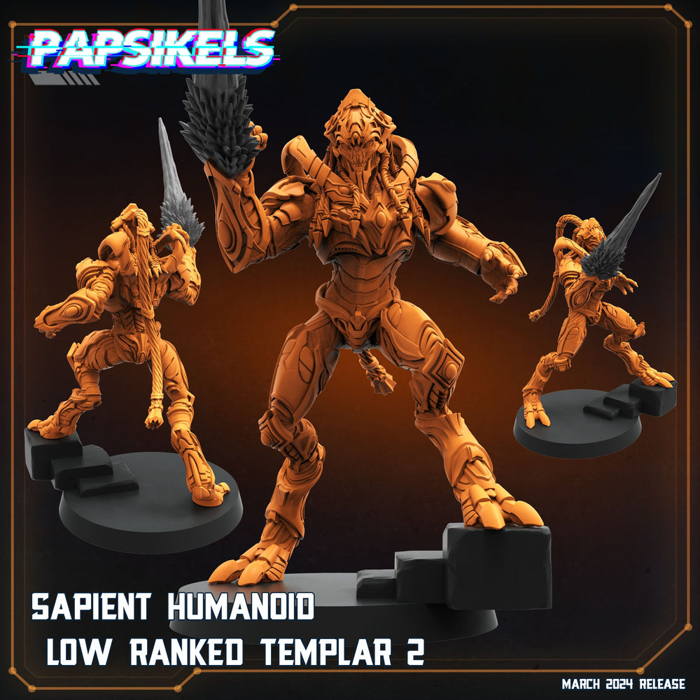 3D Printed Papsikels Sapient Humanoid Low Ranked Templars MARCH 2025 CYBERPUNK 28mm 32mm (Online Only)