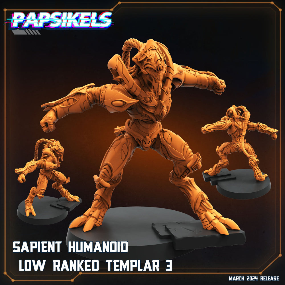 3D Printed Papsikels Sapient Humanoid Low Ranked Templars MARCH 2025 CYBERPUNK 28mm 32mm (Online Only)