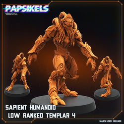 3D Printed Papsikels Sapient Humanoid Low Ranked Templars MARCH 2025 CYBERPUNK 28mm 32mm (Online Only)