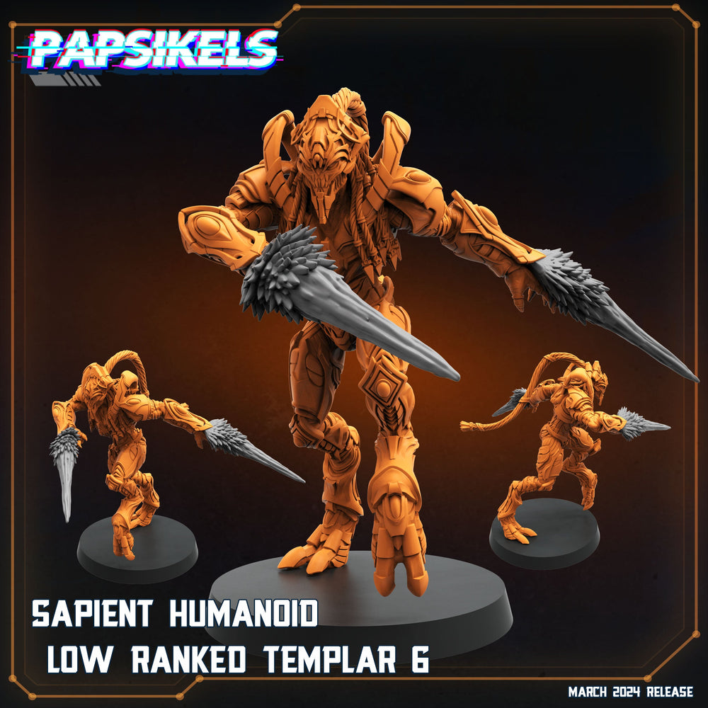 3D Printed Papsikels Sapient Humanoid Low Ranked Templars MARCH 2025 CYBERPUNK 28mm 32mm (Online Only)