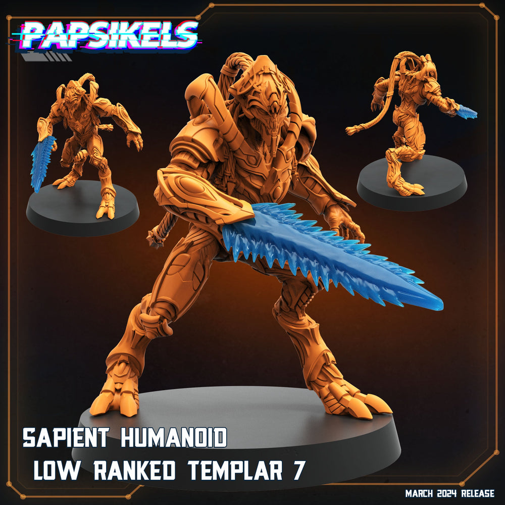 3D Printed Papsikels Sapient Humanoid Low Ranked Templars MARCH 2025 CYBERPUNK 28mm 32mm (Online Only)
