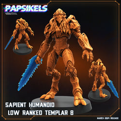 3D Printed Papsikels Sapient Humanoid Low Ranked Templars MARCH 2025 CYBERPUNK 28mm 32mm (Online Only)