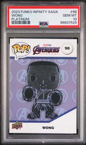 2023 UPPER DECK FUNKO POP MARVEL  WONG PLATINUM #98  PSA 10 (Online Order Only)