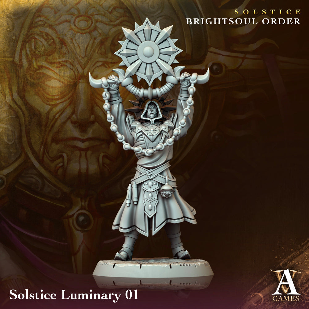 3D Printed Archvillain Games Solstice Luminary Solstice Ray of Sol Myr 28 32mm D&D (Online Only)