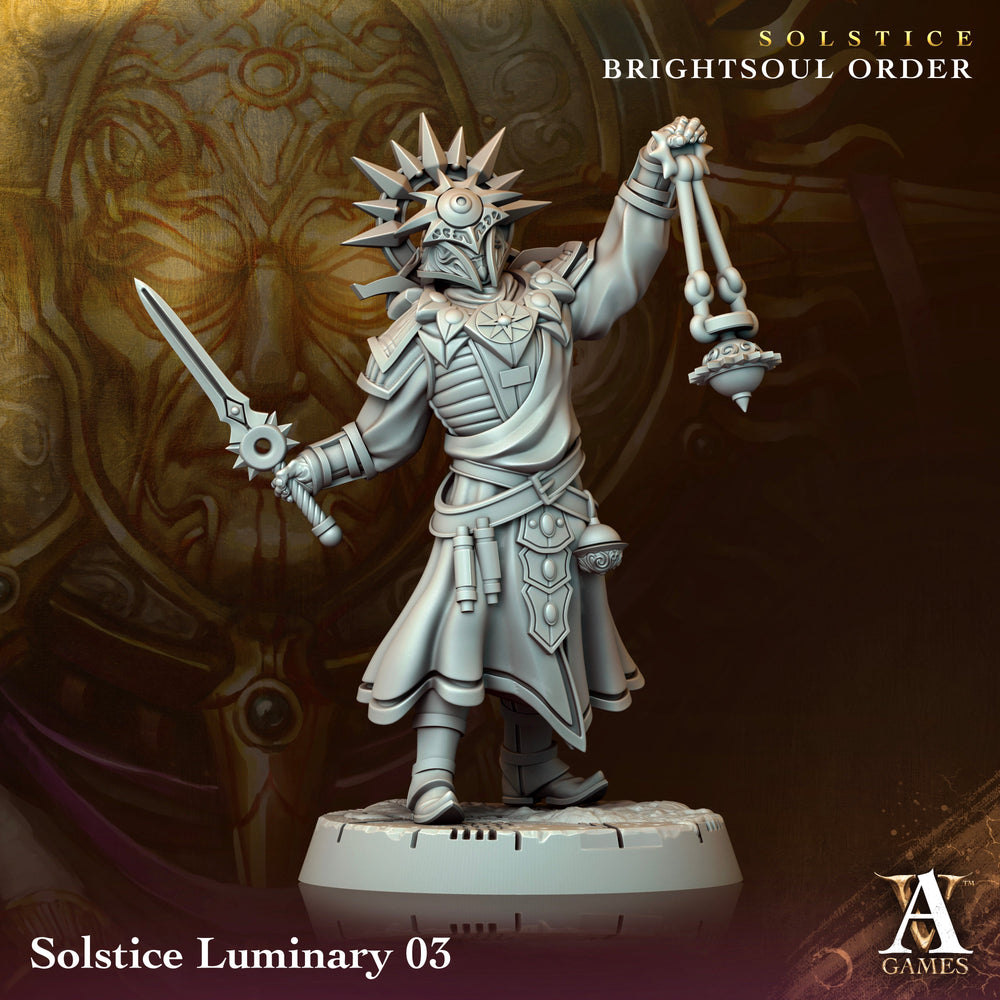 3D Printed Archvillain Games Solstice Luminary Solstice Ray of Sol Myr 28 32mm D&D (Online Only)