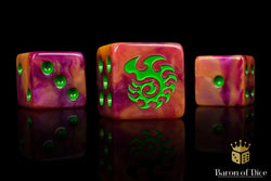 Alien Dice - Orange & Green