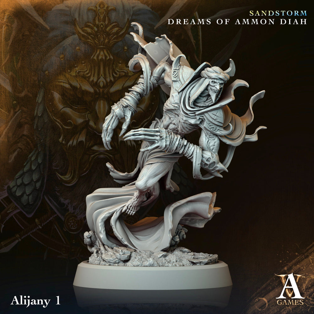 3D Printed Archvillain Games Alijany Sandstorm Dreams of Ammon Diah 28 32mm D&D (Online Only)