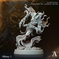 3D Printed Archvillain Games Alijany Sandstorm Dreams of Ammon Diah 28 32mm D&D (Online Only)