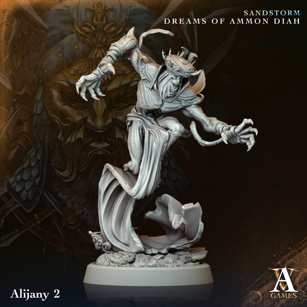 3D Printed Archvillain Games Alijany Sandstorm Dreams of Ammon Diah 28 32mm D&D (Online Only)