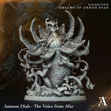 3D Printed Archvillain Games Ammon Diah The Voice from Afar Sandstorm Dreams of Ammon Diah 28 32mm D&D (Online Only)