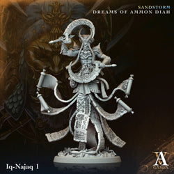 3D Printed Archvillain Games Iq Najaq Sandstorm Dreams of Ammon Diah 28 32mm D&D (Online Only)