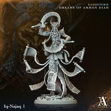 3D Printed Archvillain Games Iq Najaq Sandstorm Dreams of Ammon Diah 28 32mm D&D (Online Only)