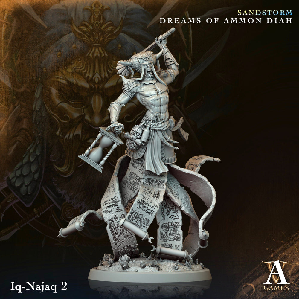 3D Printed Archvillain Games Iq Najaq Sandstorm Dreams of Ammon Diah 28 32mm D&D (Online Only)