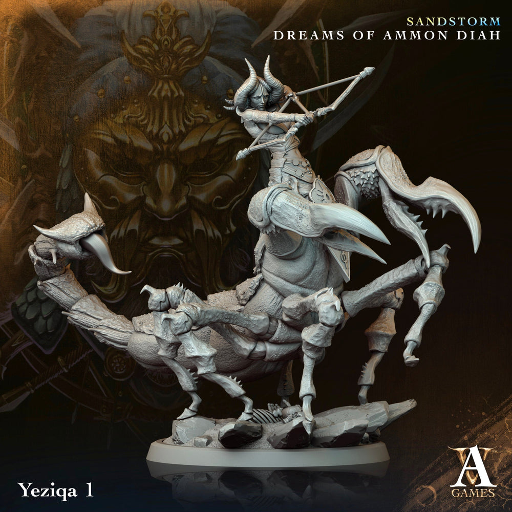 3D Printed Archvillain Games Yeziqa Sandstorm Dreams of Ammon Diah 28 32mm D&D (Online Only)