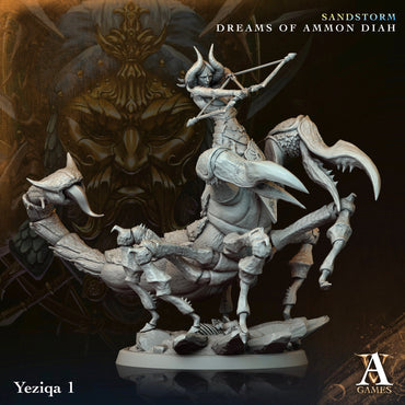 3D Printed Archvillain Games Yeziqa Sandstorm Dreams of Ammon Diah 28 32mm D&D (Online Only)