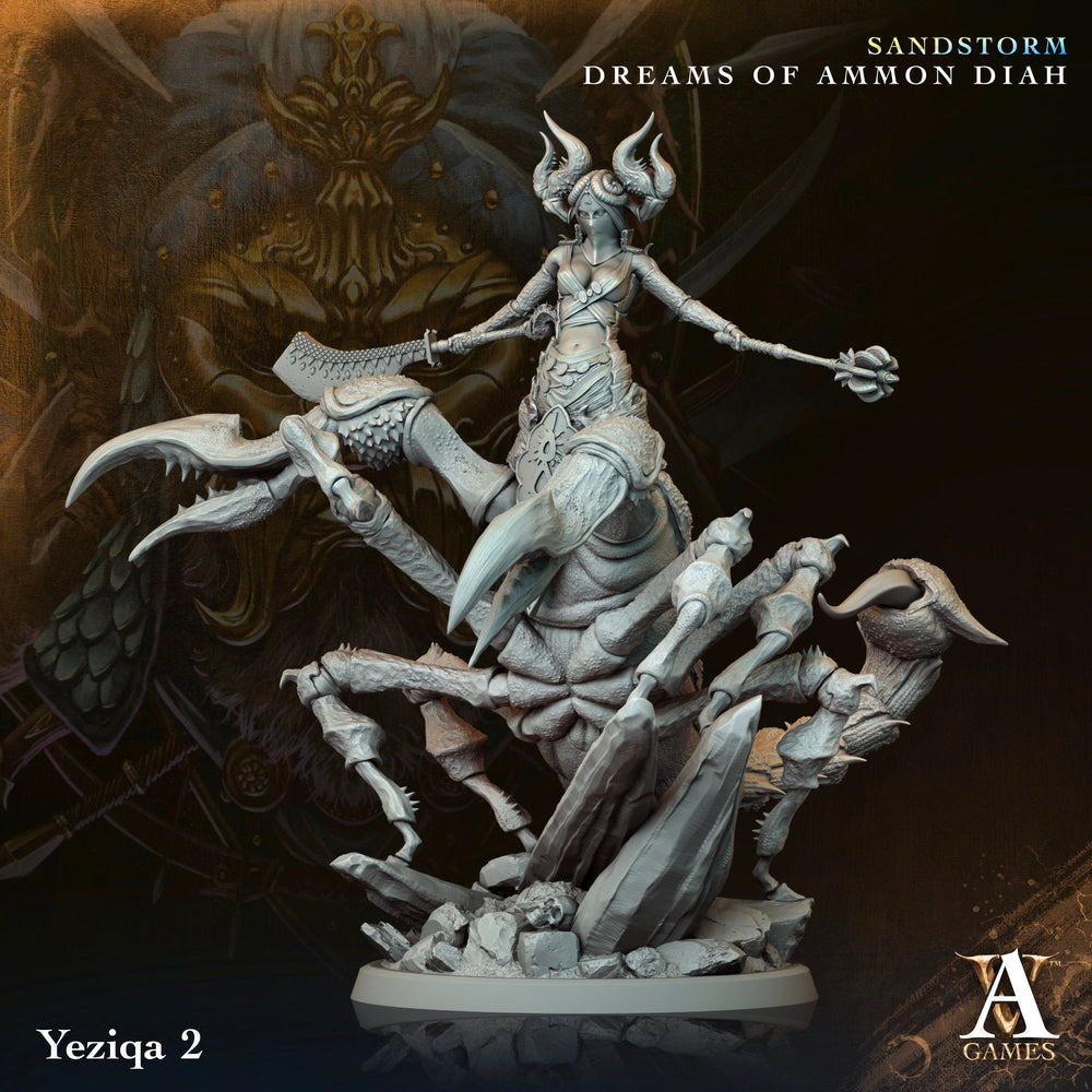 3D Printed Archvillain Games Yeziqa Sandstorm Dreams of Ammon Diah 28 32mm D&D (Online Only)