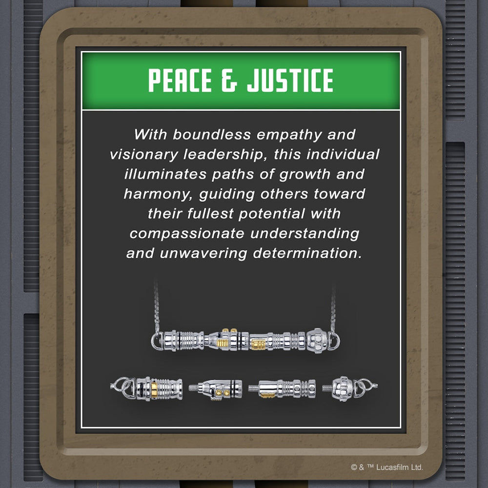 Star Wars X RockLove LIGHTSABER WORKSHOP Peace and Justice Lightsaber Necklace (ONLINE ORDER ONLY)