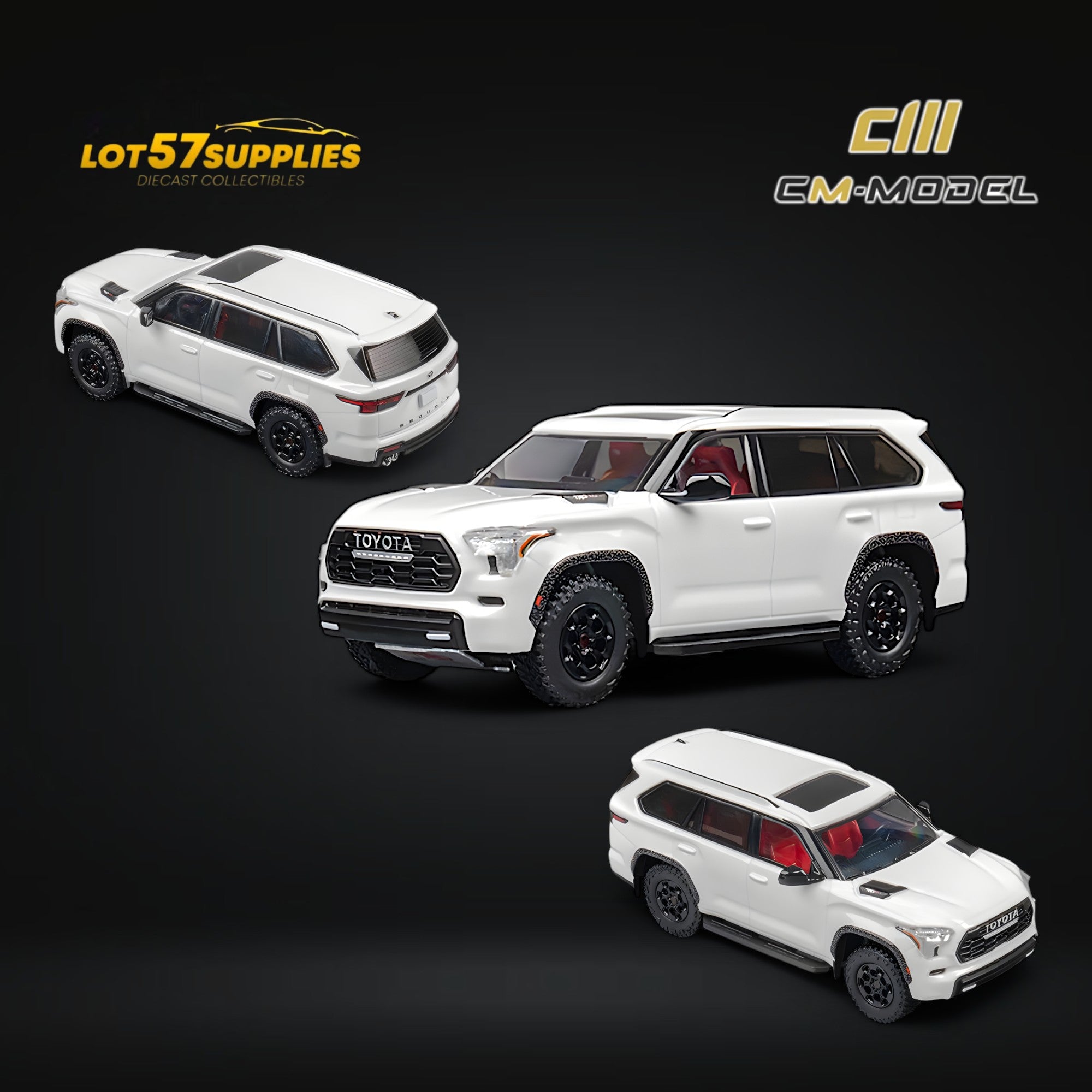 (Pre-Order) CM MODEL Toyota sequoia pearl white 1:64 (ONLINE ORDER ONLY)