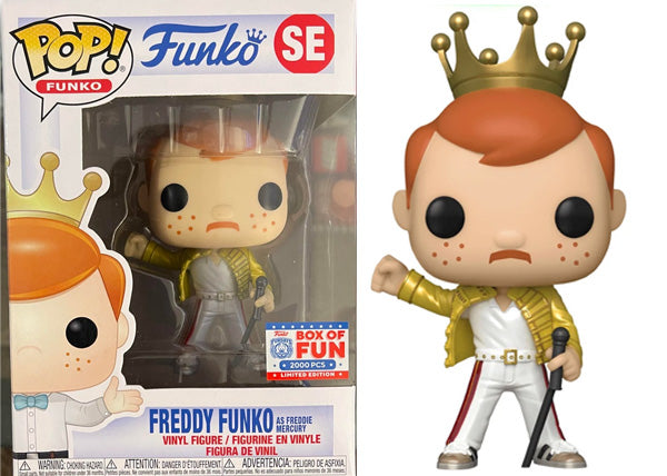 Freddy Funko (Freddie Mercury, Metallic) SE - 2021 Funko Fundays Box of Fun /2000 Made [light damage] (Online Order Only)