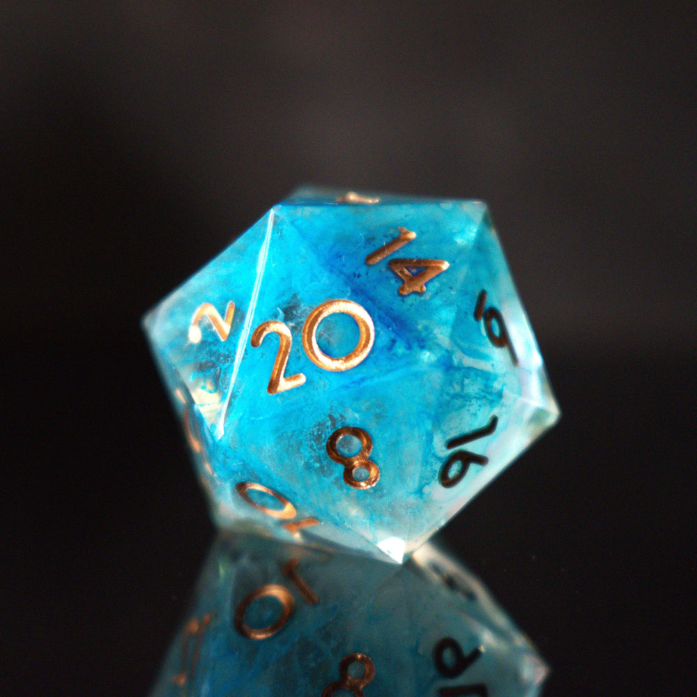 Shape of Water Sharp-Edged Resin Dice Set (ONLINE ORDER ONLY)