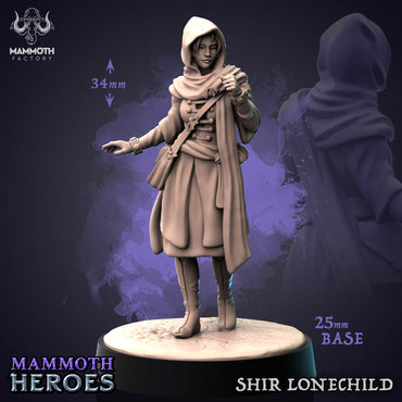 Shir Lonechild, Dream Teller – Human Cleric Female Miniature (ONLINE ORDER ONLY)