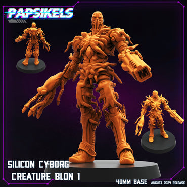 3D Printed Papsikels August 2024 Cyberpunk Silicon Cyborg Creature Blon 28mm 32mm (Online Only)