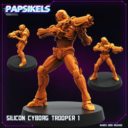 3D Printed Papsikels Silicon Cyborg Troopers MARCH 2025 CYBERPUNK 28mm 32mm (Online Only)