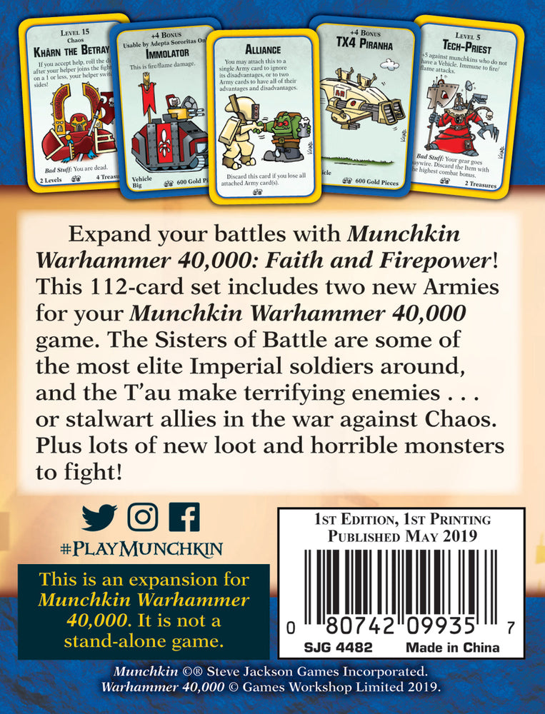 Munchkin Warhammer 40K - Faith and Firepower (ONLINE ORDER ONLY)