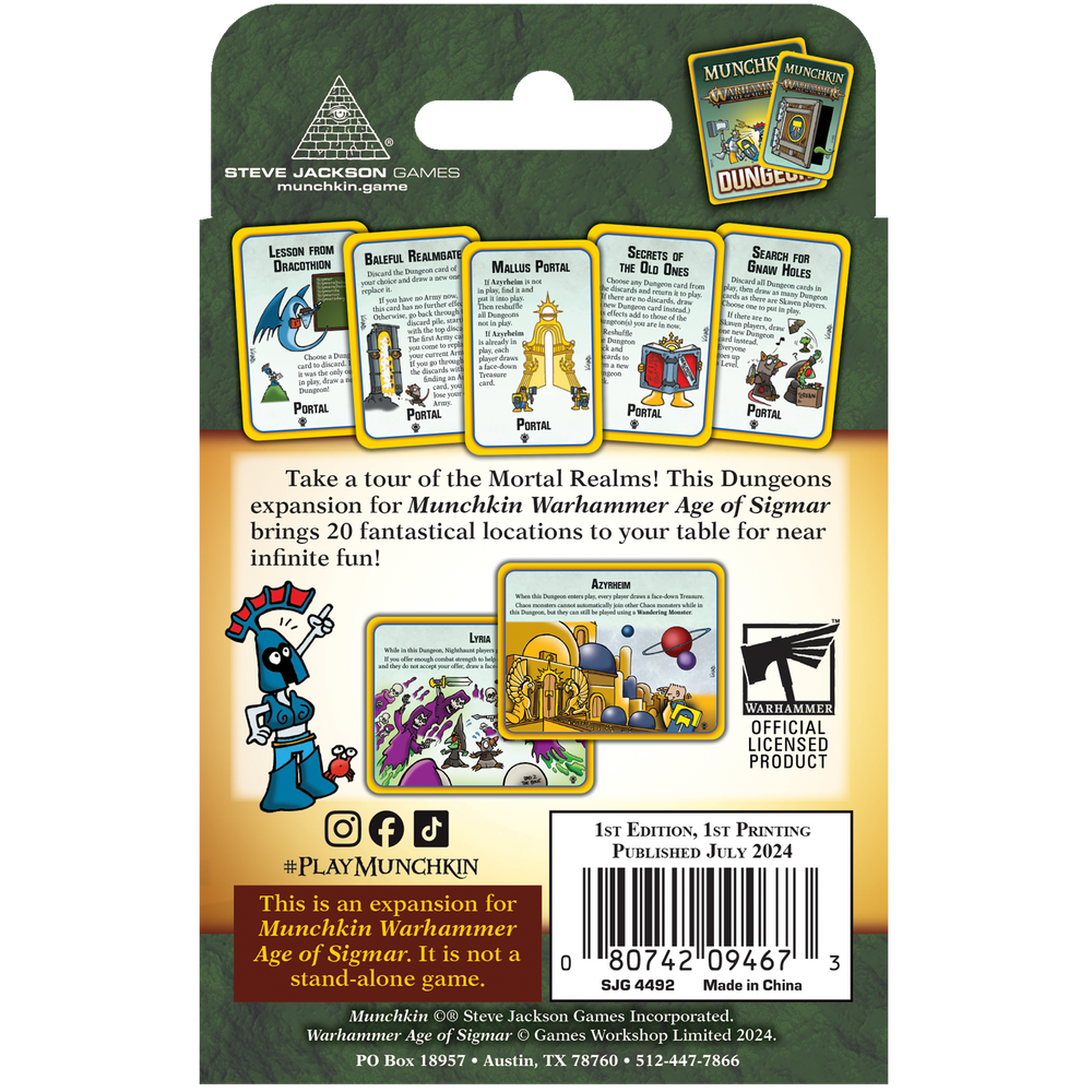 Munchkin: Warhammer Age of Sigmar - Dire Domains (ONLINE ORDER ONLY)